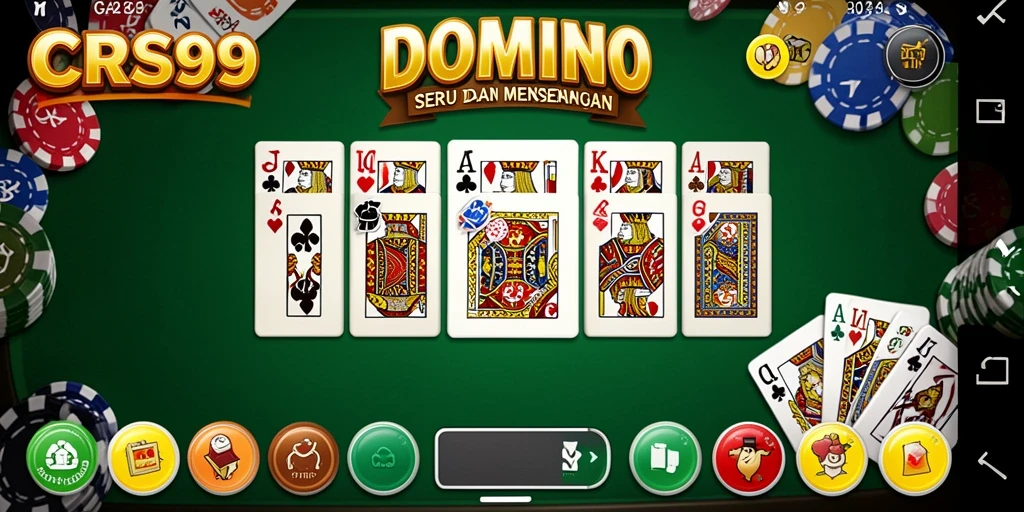 Tampilan gameplay seru di CRS99, penuh aksi Domino.