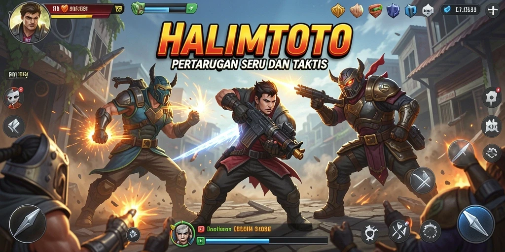 Gameplay HALIMTOTO menunjukkan pertarungan intens dan grafis yang memukau.