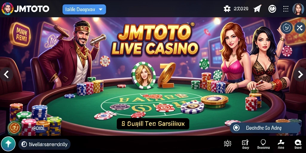Tampilan gameplay live casino yang mengasyikkan dan mendebarkan.