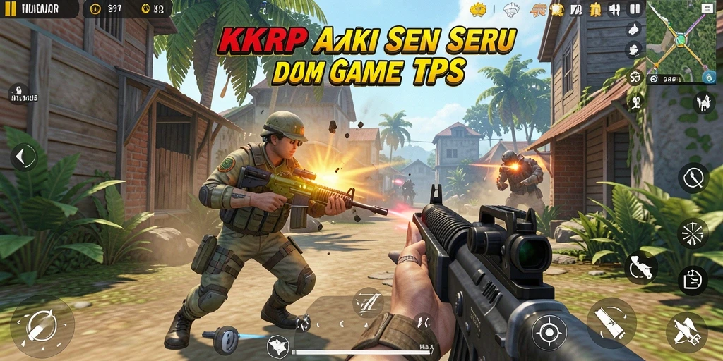 Tangkapan layar dari gameplay seru KKRP dalam aksi TPS.