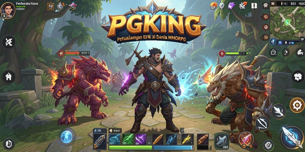 Screenshot gameplay PGKING yang menampilkan aksi seru dalam petualangan MMORPG.
