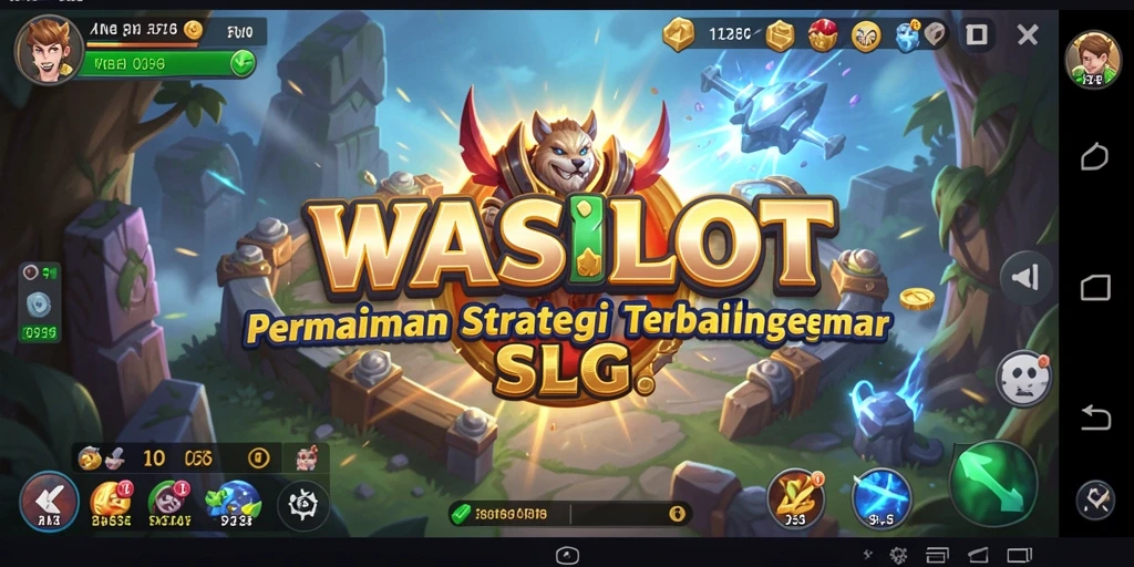 Tangkapan layar dari gameplay WASLOT yang menggambarkan strategi dan pertempuran.