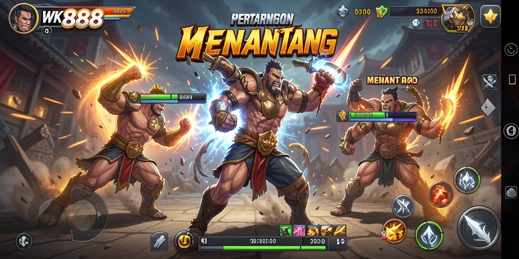 Tampilan menegangkan dari duel antar petarung di WK888.