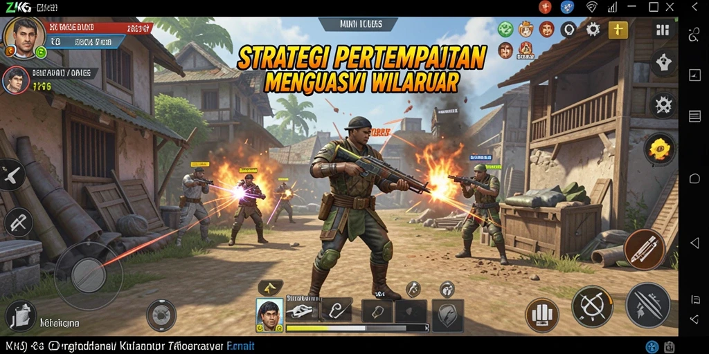 Screenshot gameplay ZK6 menampilkan laga strategi yang mendebarkan.